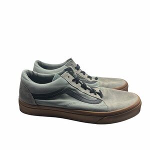 Vans Mens Size 11 Old Skool Shadow Gray Leather Sneakers